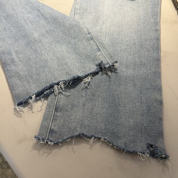 Paige CINDY Crop Jeans Women’s 32 Light “Shooting Star” Wash Raw “Stellar” Hem - Picture 5 of 8